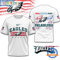 Red White And Philadelphia Eagles 4th Of July Independence Day All Over Print Shirt