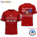 Red White And San Francisco 49ers 2025 Football 4th Of July 3D Shirt