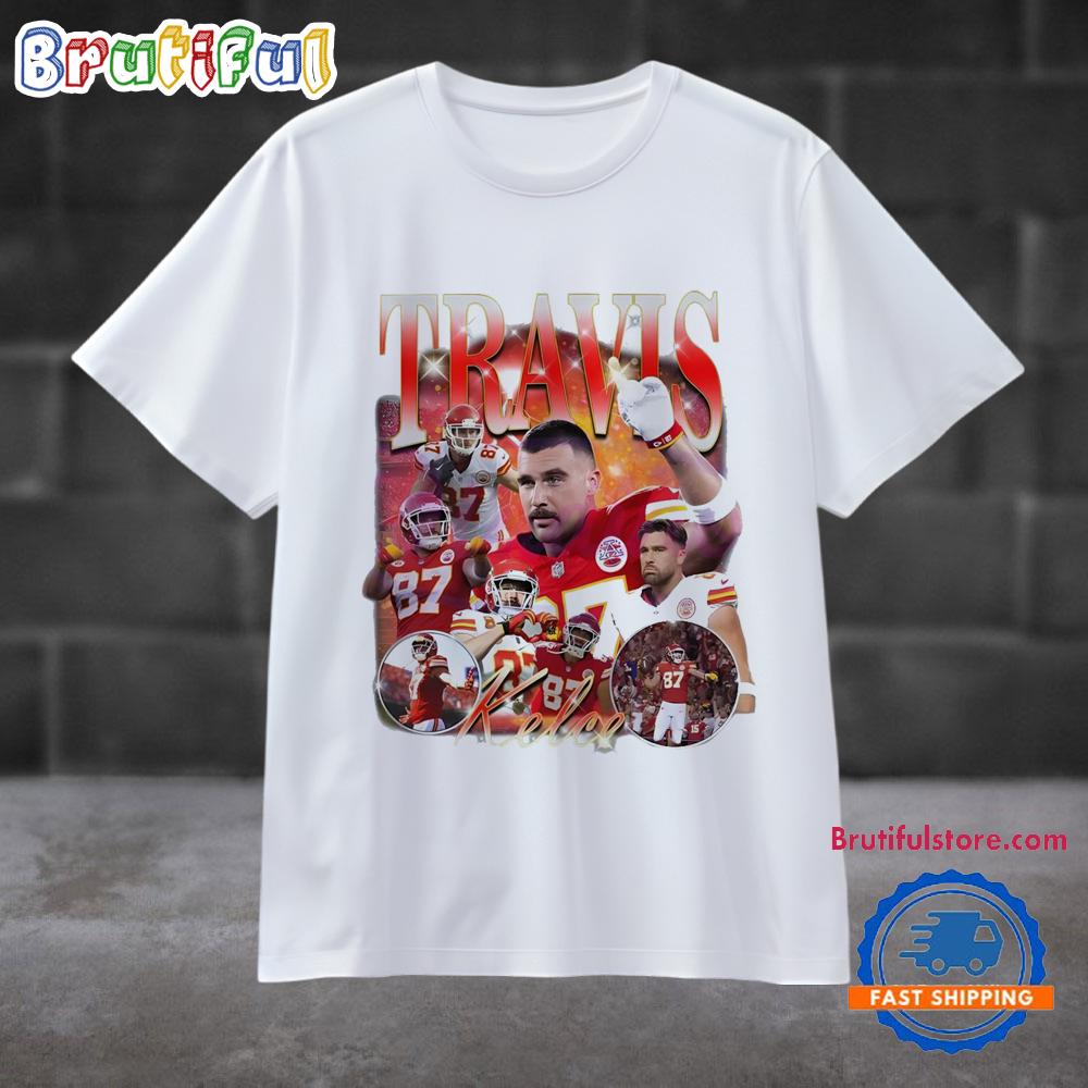 Retro 90s Travis Kelce Kc Chiefs Football Player T Shirt