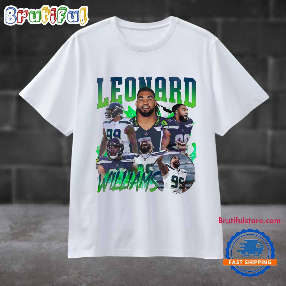 Retro Leonard William Seattle Seahawks Football Players T Shirt