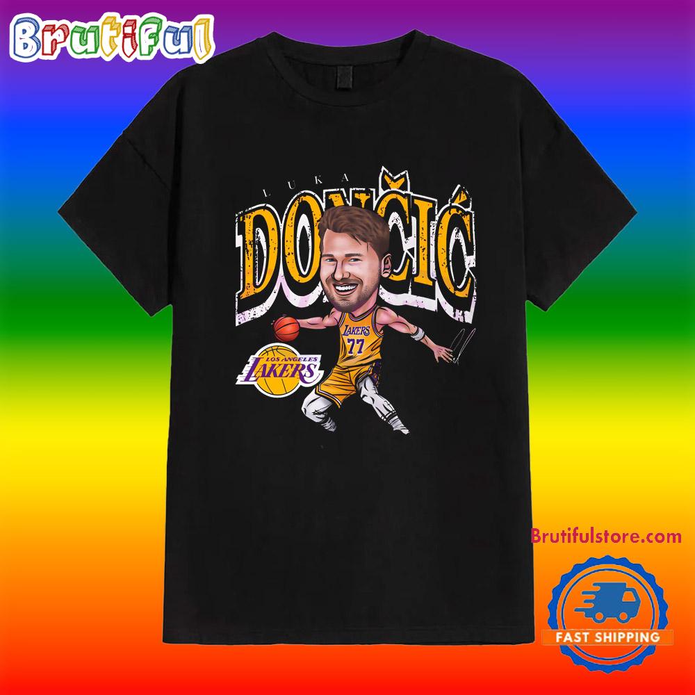 Retro Luka Doncic Los Angeles Lakers Cartoon T Shirt
