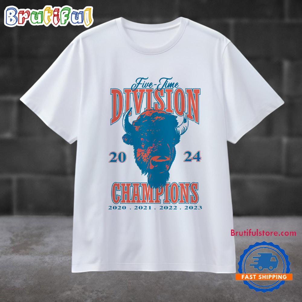 Retro Vintage 2024 Buffalo Bills Five Time Division Champions T Shirt