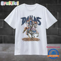 Retro Vintage Dallas Cowboys Skeleton Football T Shirt