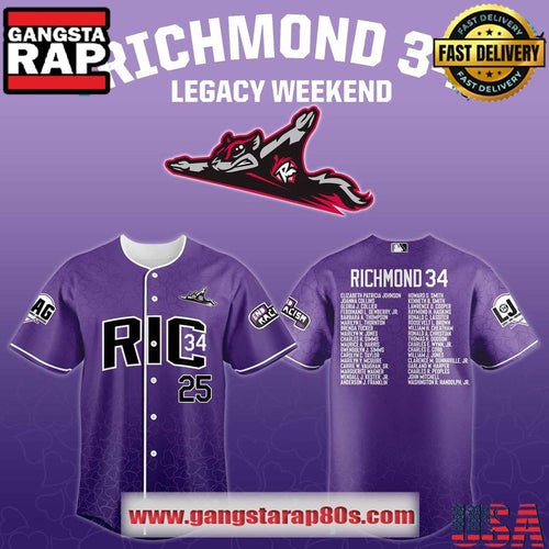 Richmond Flying Squirrels x Honoring the Richmond 34 2025 Special Edition Baseball Jersey