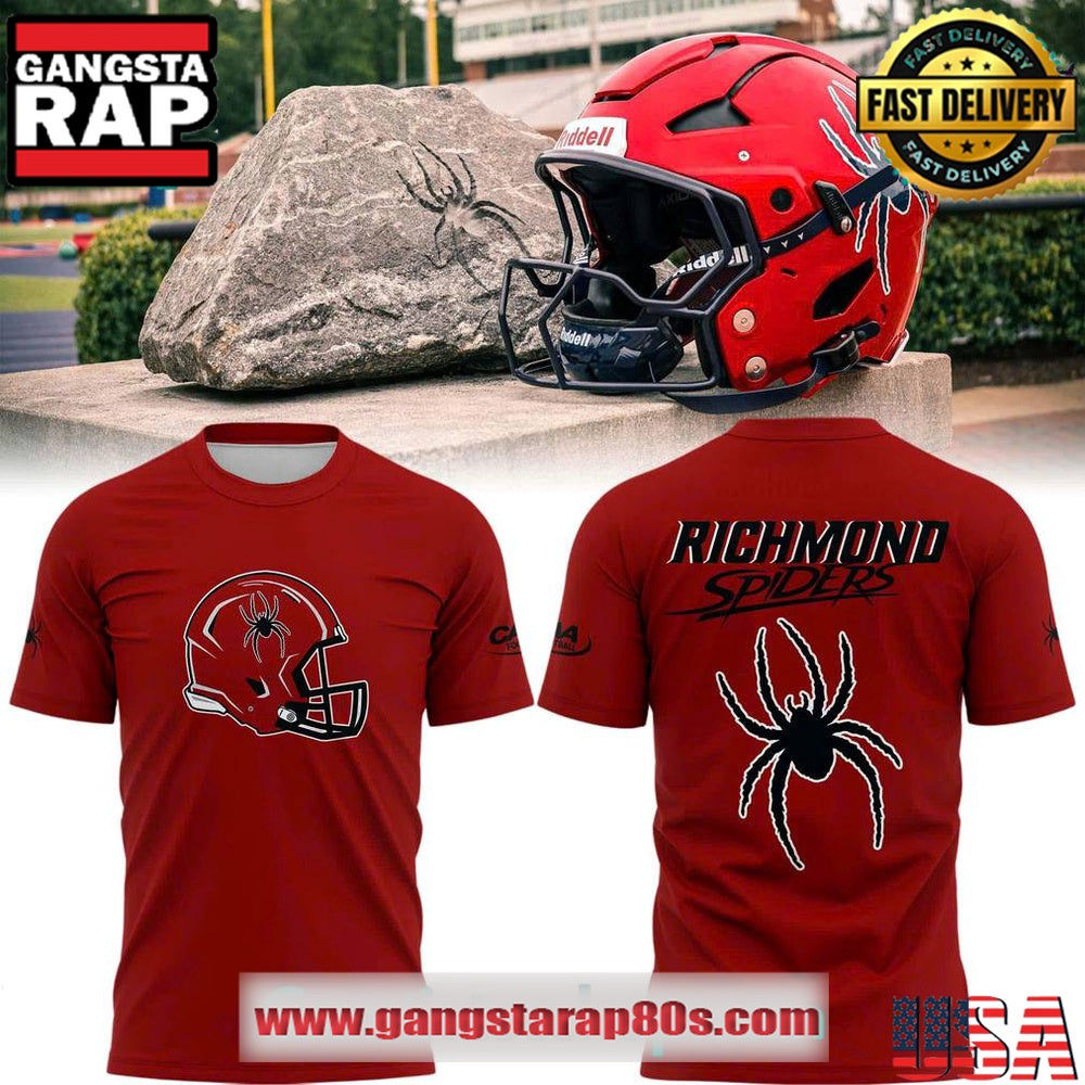 Richmond Spiders Special Edition New Uniform Wordmark Helmet Logo T Shirt