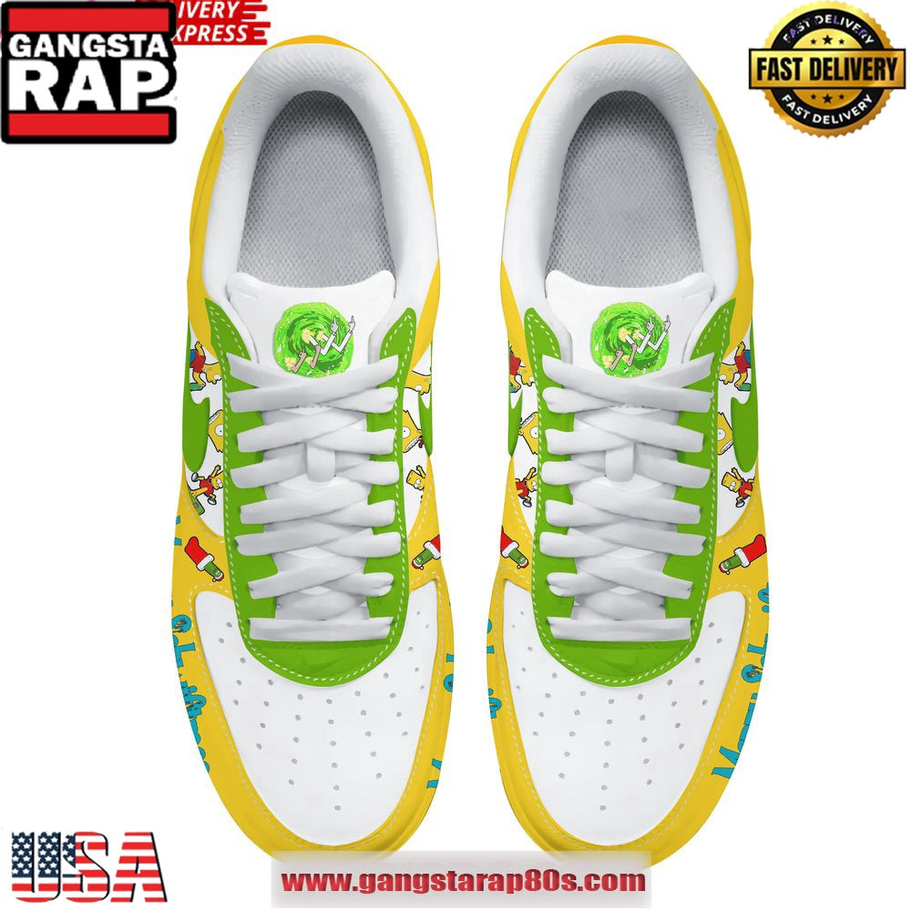 Rick And Morty Merry Christmas Limited Edition Air Force 1 Running Sneakers Shoes