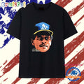 Rickey Henderson Player Oakland Athletics Big Head Signature T Shirt