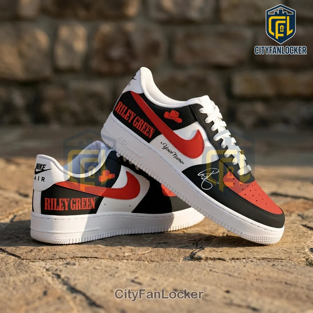 Riley Green Cowboy As It Gets Tour 2026 Air Force 1 Sneakers