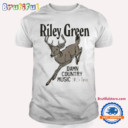 Riley Green Damn Country Music Tour 2025 Deer Event T Shirt