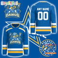 Roanoke Rail Yard Dawgs 2025 New Logo Custom Blue Hockey Jersey