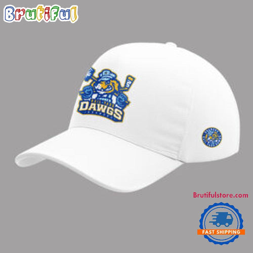 Roanoke Rail Yard Dawgs 2025 New Logo White Baseball Cap
