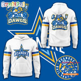 Roanoke Rail Yard Dawgs 2025 New Logo White Hoodie Shirt