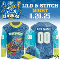 Roanoke Rail Yard Dawgs x Stitch 2025 New Hockey Jersey