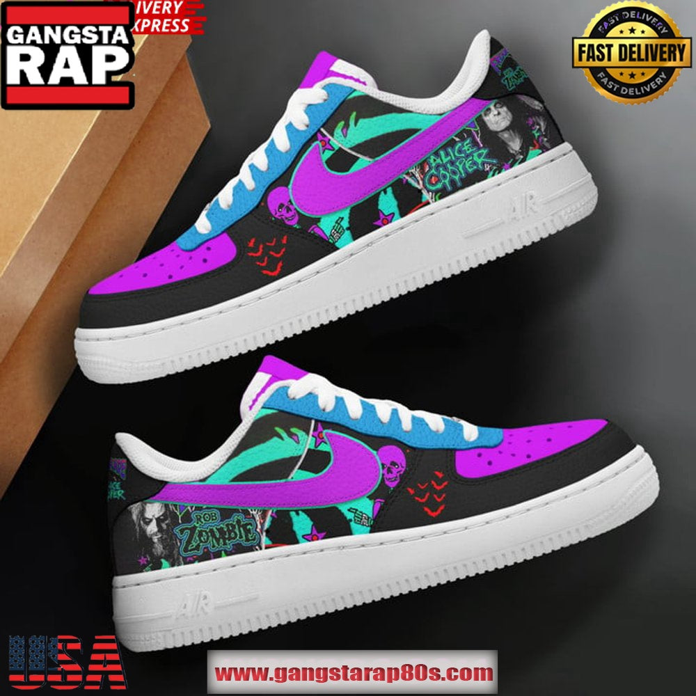 Rob Zombie and Alice Cooper Limited Edition Air Force 1 Sneakers Shoes