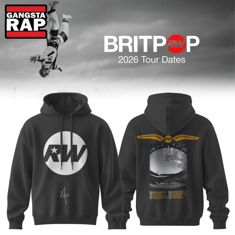 Robbie Williams BRITPOP World Tour 2026 Tour Dates Limited Hoodie , Music Trending 3D Shirt