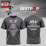 Robbie Williams BRITPOP World Tour 2026 Tour Dates T Shirt , Music Trending 3D Shirt