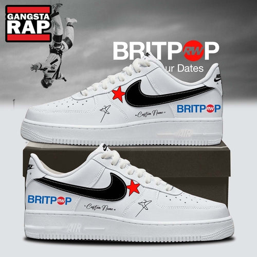 Robbie Williams BRITPOP World Tour 2026 White Air Force 1 Shoes Sneakers , Music Trending Shoes