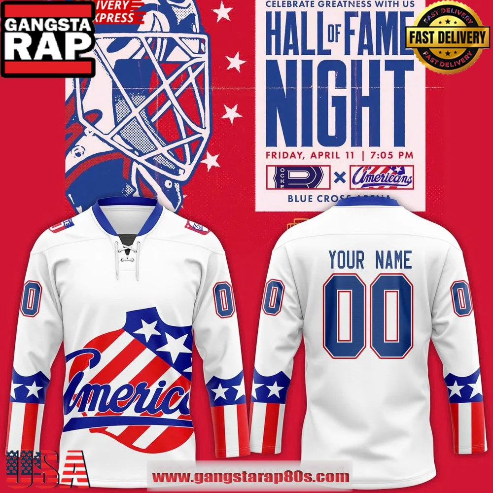 Rochester Americans Hall Of Fame Night 2025 Custom Special Edition Hockey Jersey