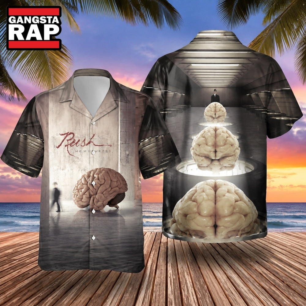 Rock Band Rush Hemisphere Hawaiian Shirt , Music Hawaiian Shirt