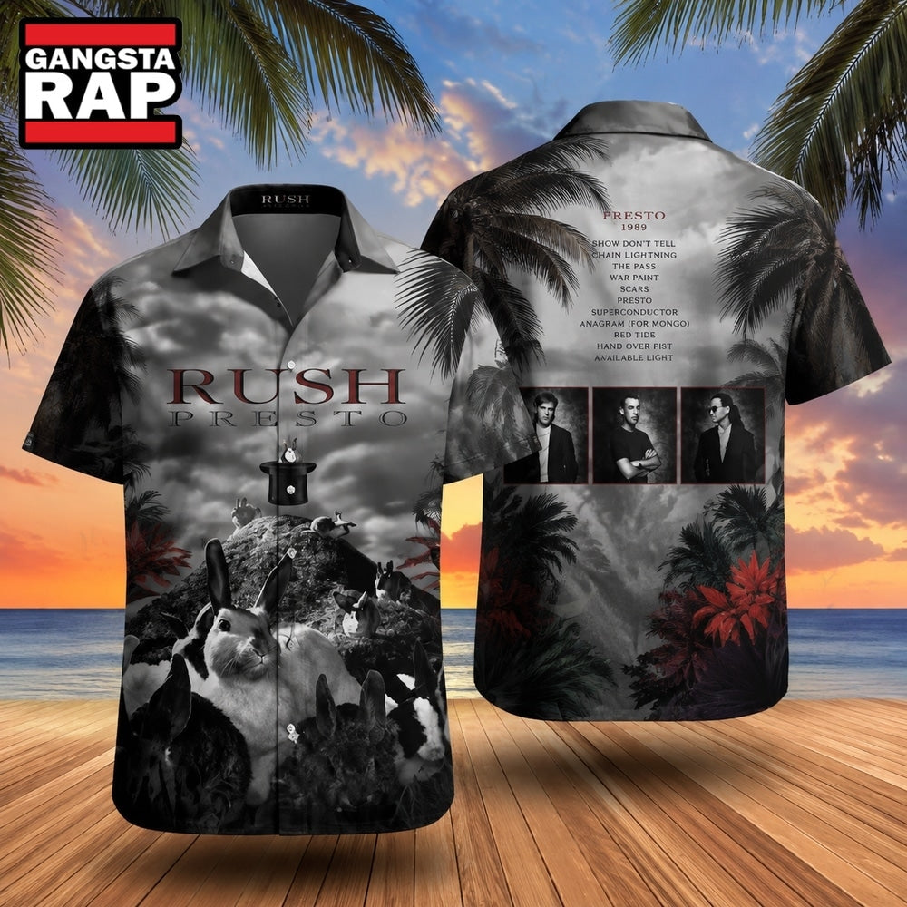 Rock Band Rush Presto Hawaiian Shirt , Music Hawaiian Shirt