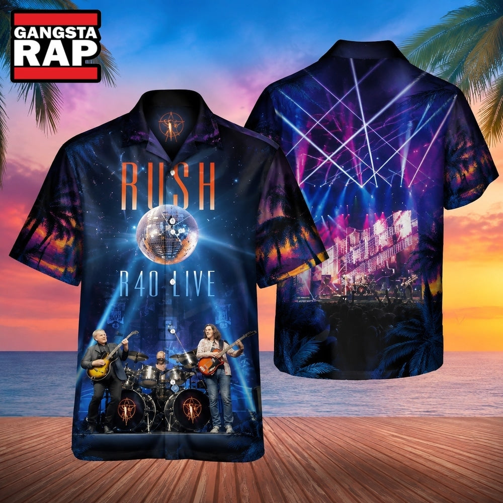 Rock Band Rush R40 Live Hawaiian Shirt , Music Hawaiian Shirt