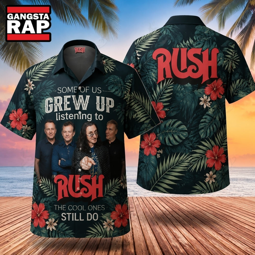 Rock Band Rush The Cool Ones Hawaiian Shirt , Music Hawaiian Shirt