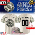 Rocket City Trash Pandas 2025 Armed Forces Custom Name Number Baseball Jersey