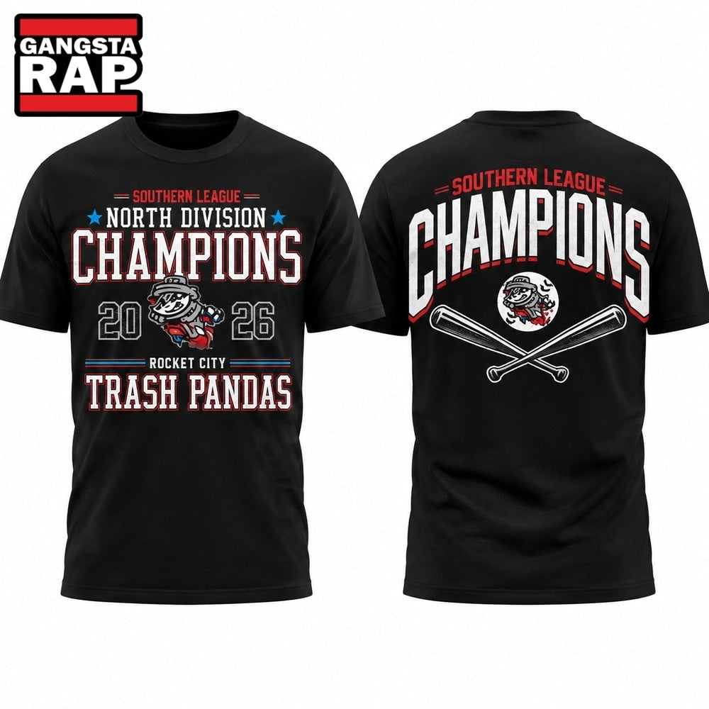 Rocket City Trash Pandas Southern League North Division Championship 2026 T Shirt