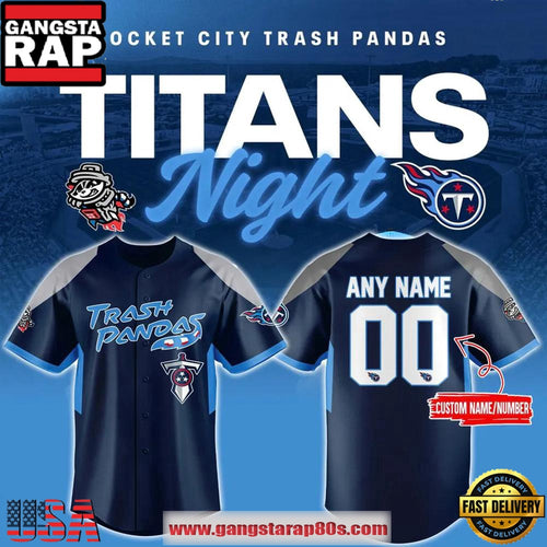 Rocket City Trash Pandas Titans Night Limited Edition Custom Baseball Jersey Shirt