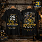 Rockstar Energy 25th Anniversary Vintage Black T-Shirt