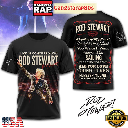 Rod Stewart Live In Concert 2025 3D Shirt
