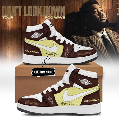 Rod Wave Don’t Look Down Tour 2026 Signature Limited Custom Air Jordan 1 Sneakers Shoes