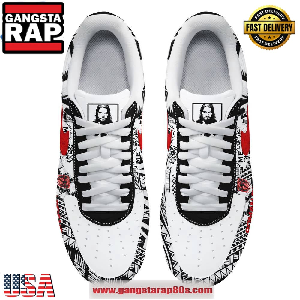 Roman Reigns Acknowledge Me Air Force 1 Running Sneakers Shoes