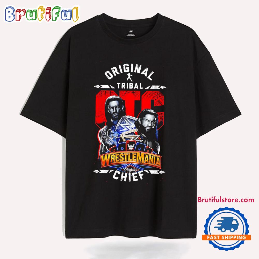 Roman Reigns Original Tribal OTC Wresle Mania Chief T Shirt
