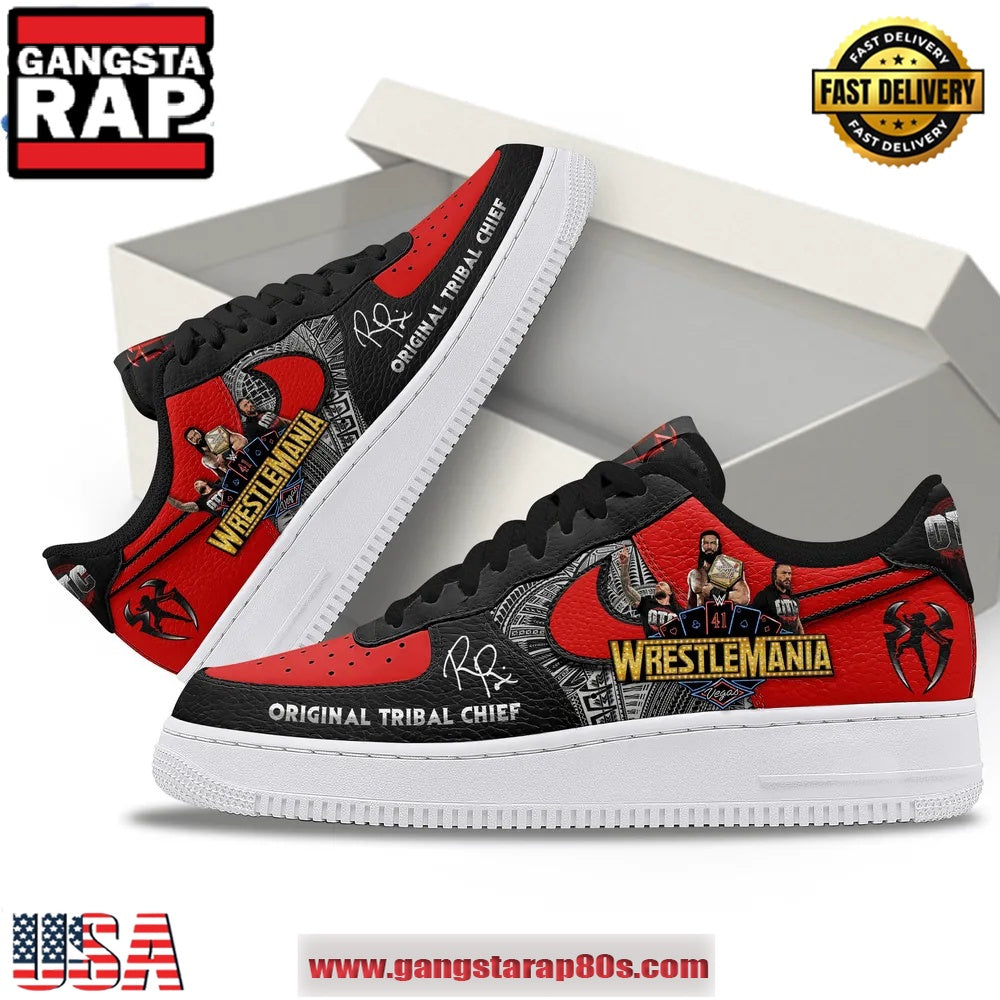 Roman Reigns WrestleMania 41 OTC Air Force 1 Running Sneakers Shoes