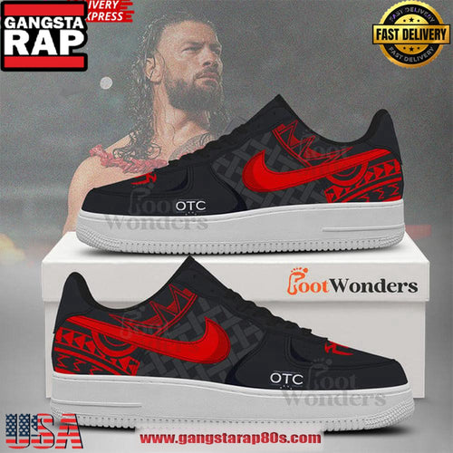 Roman Reigns WWE WrestleMania 41 Special Edition Air Force 1 Running Sneakers Shoes