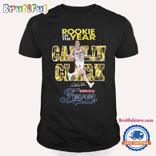 Rookie Of The Year Caitlin Clark Indiana Fever Signature Graphich Design Vintage T Shirt
