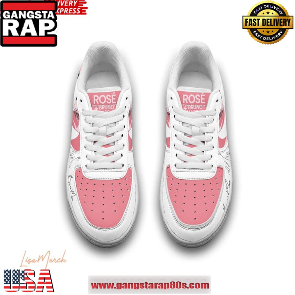 Ros? & Bruno Mars APT Limited Edition Air Force 1 Sneakers Shoes