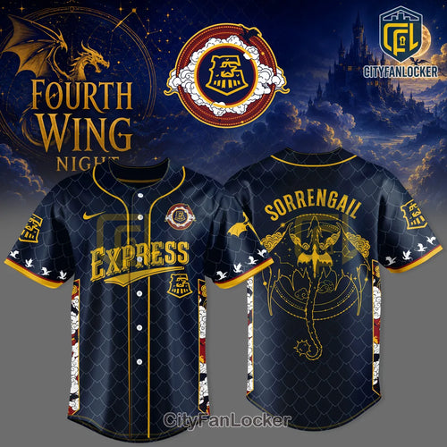 Round Rock Express x Fourth Wing Sorrengail Baseball Jersey 2026