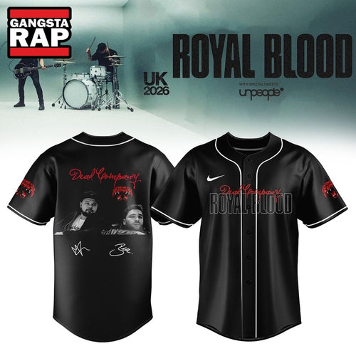 Royal Blood UK Tour 2026 Limited Edition Signature Graphic Baseball Jersey
