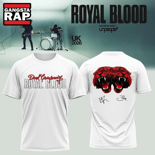 Royal Blood UK Tour 2026 Signature Limited Edition 3D Shirt Hoodie T-Shirt