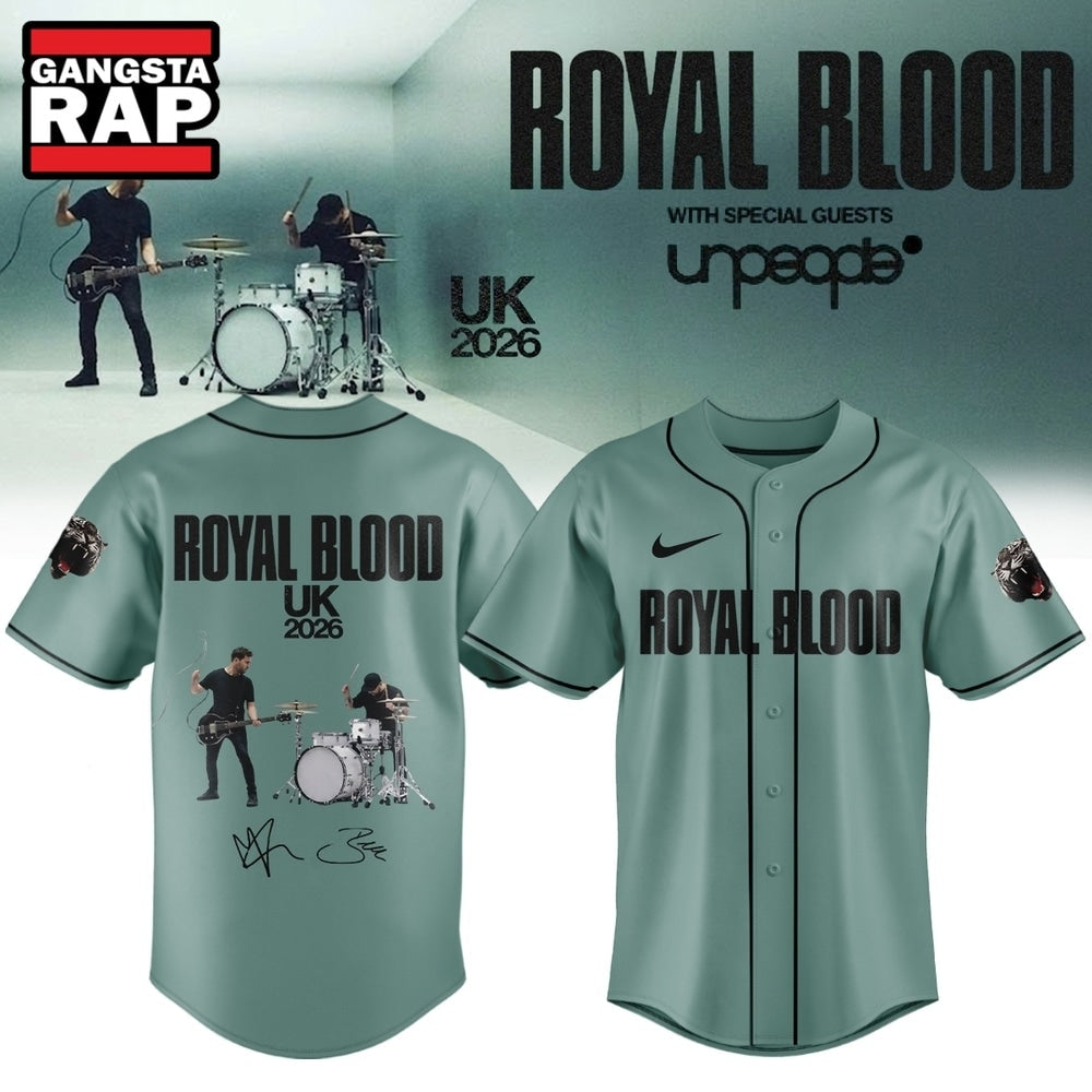 Royal Blood UK Tour 2026 Signature Limited Edition Baseball Jersey