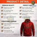 Rush Band Vintage Red Distressed 1968-2027 Hoodie