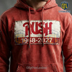 Rush Band Vintage Red Pullover 1968-2027 Hoodie