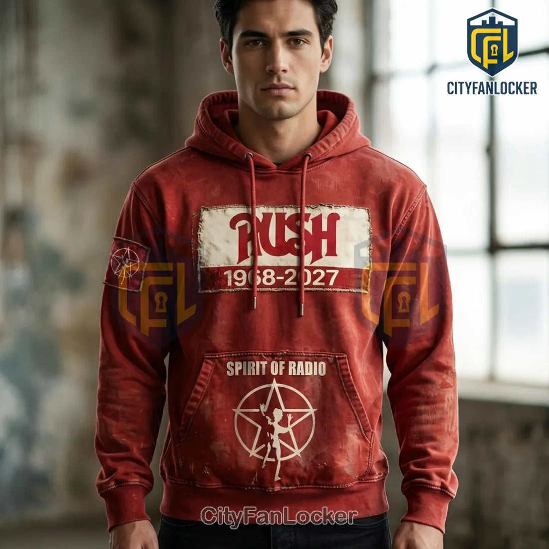 Rush Band Vintage Red Pullover 1968-2027 Hoodie