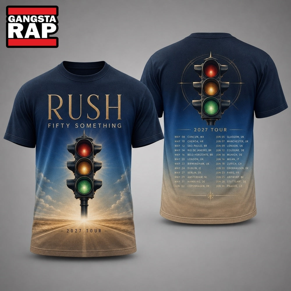 Rush Fifty Something 2027 Tour Rock Music Graphic T Shirt , Music Trend Shirt