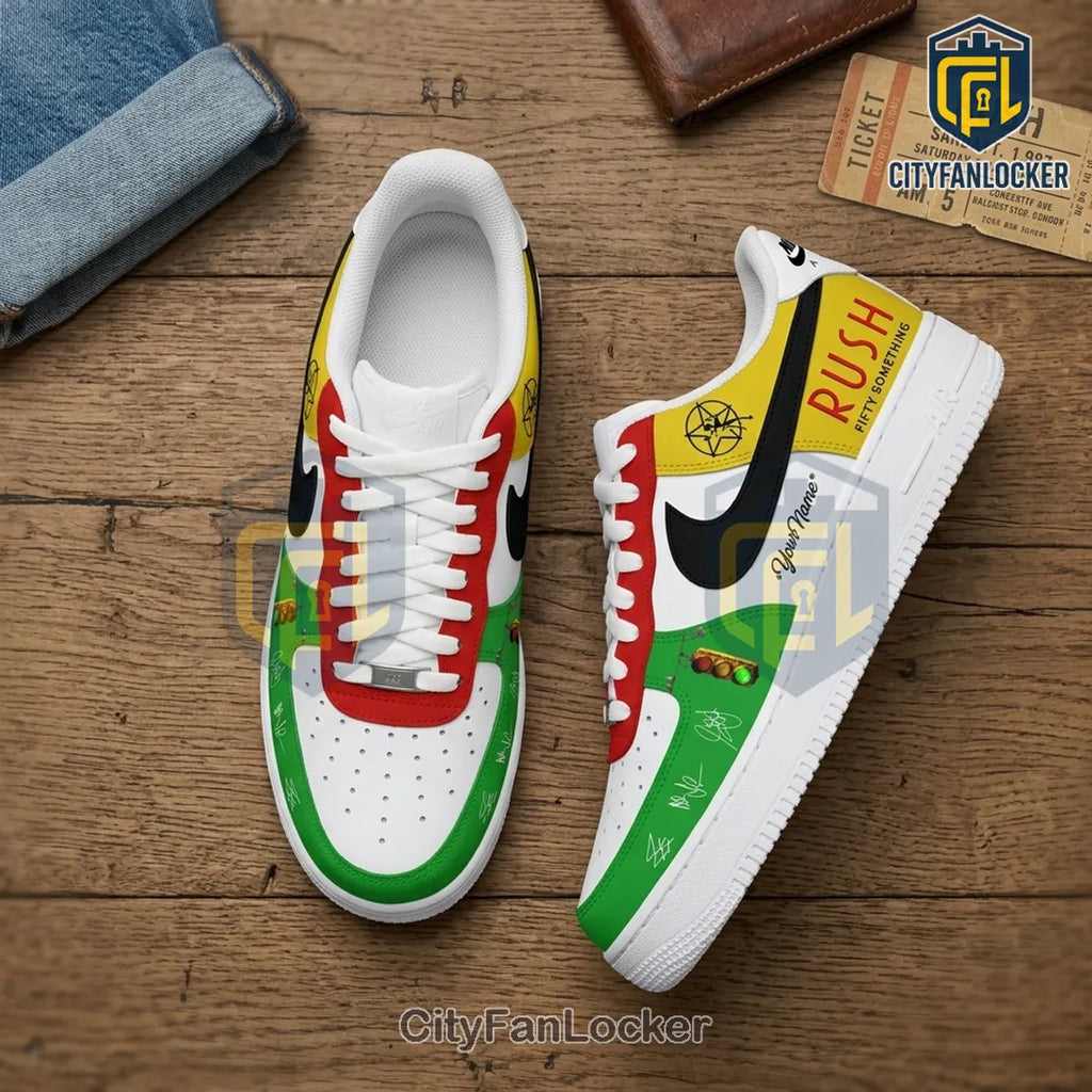 Rush Fifty Something Tour 2026 Custom Air Force 1 Sneakers
