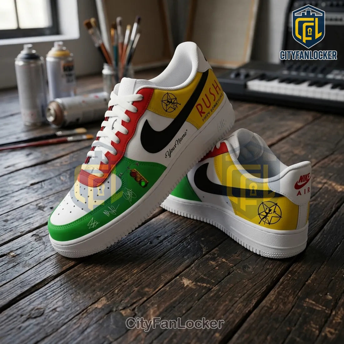 Rush Fifty Something Tour 2026 Custom Air Force 1 Sneakers