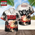 Rush Hemisphere Tour Vintage Hawaiian Shirt, Music Hawaiian Shirt