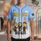 Rush Red Sox Peanuts Cartoon Band 2026 Tour Baseball Jersey